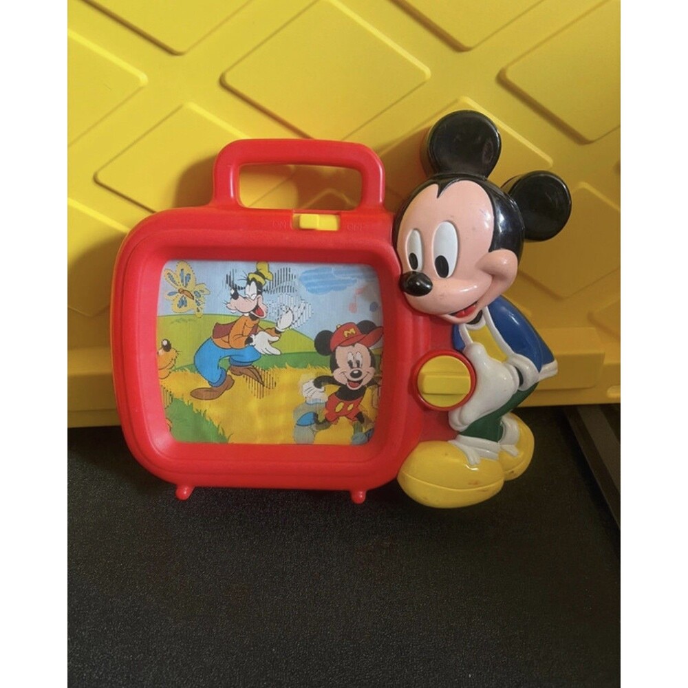 Vintage Arco Mickey Mouse Musical Wind-Up TV Toy